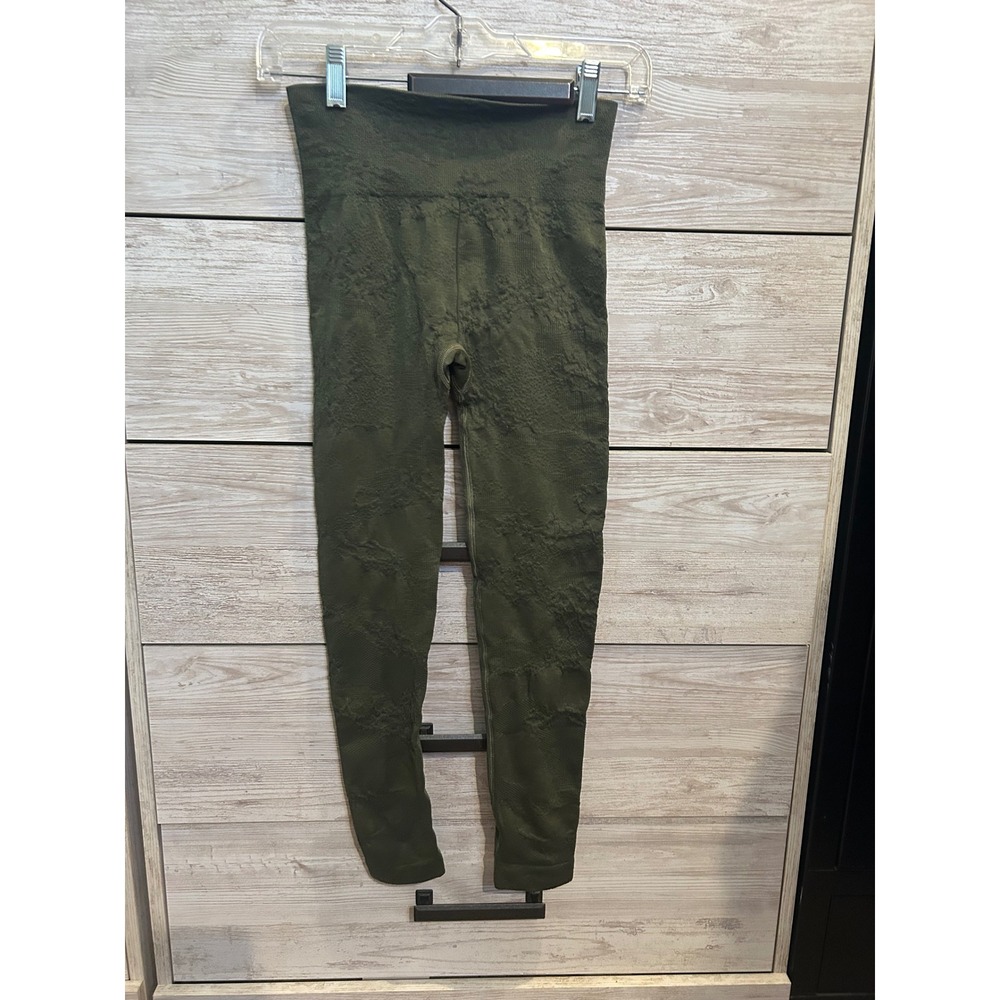 Gymshark Camo Seamless Leggings Womens XS Forest Green High Waisted - Picture 5 of 5